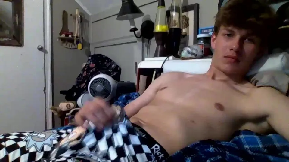 Young Boy Willis Plays With His Hairy Uncut Dick