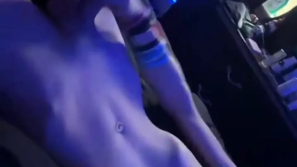 Young femboy moans