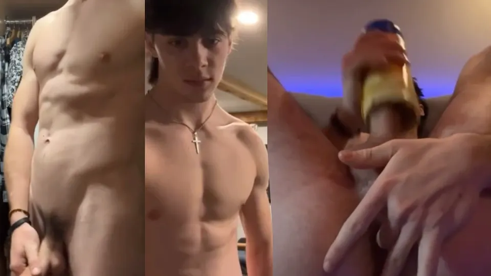 Young jock plays w/his hold & strokes his cock (no cum) - ThisVid.com