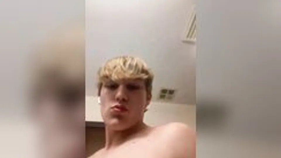 young twink plays with his ass