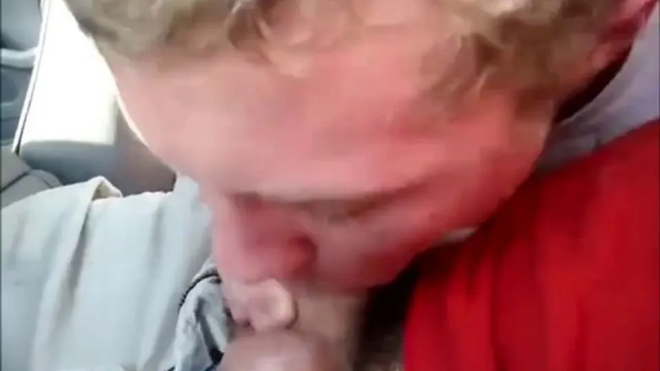 young twink sucks dick in car and swallows