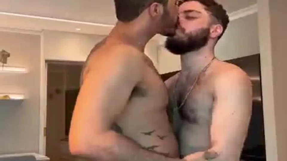 Youssef Nude Leaks Gay, Handsome Hairy Dreamboat Masculine Dudes Kiss And Lustful Passionate BAREBACK FUCK (4).mp4