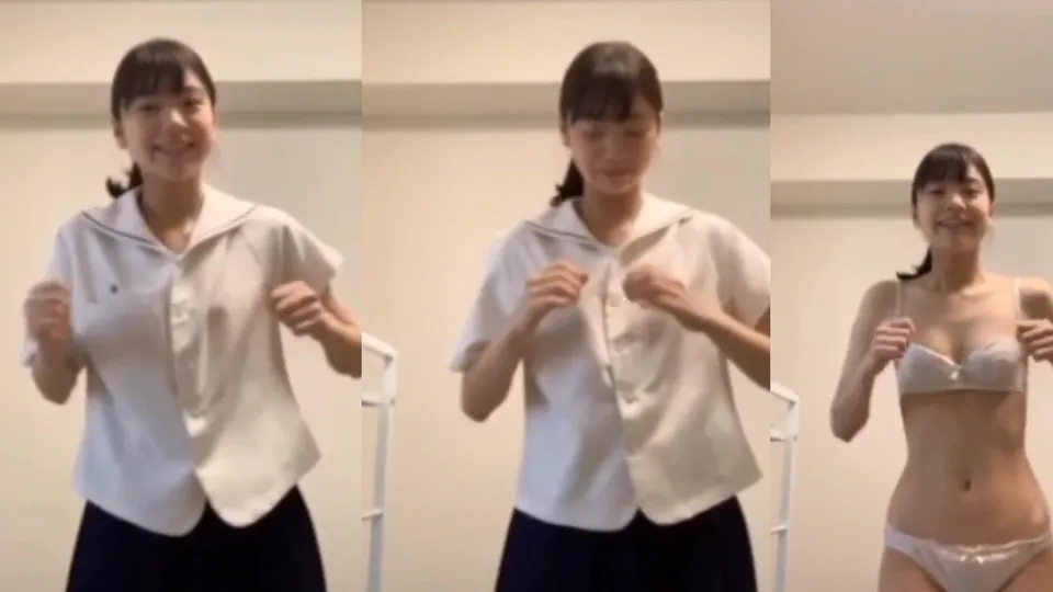 Youthful Japanese sister stripping 4 